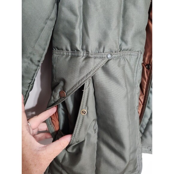 Vintage Refrigiwear Green Insulated Military Style Coat With Detachable Hood - Picture 4 of 11